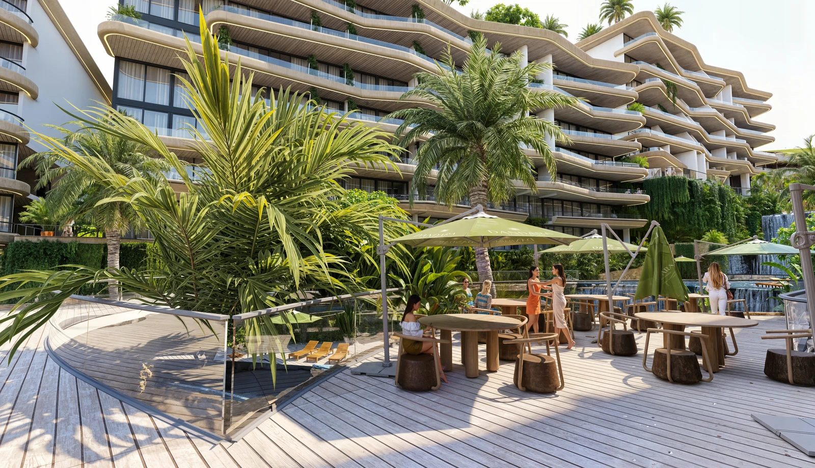 Dandara outdoor restaurant terrace rendering